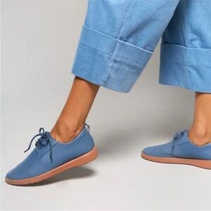 Ponto The Pacific Oxford Shoes Blue Leather Casual Lace Up Size 9 Women’s